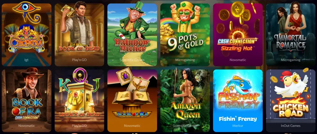 Machines à sous et jeux en direct du casino Aphrodite